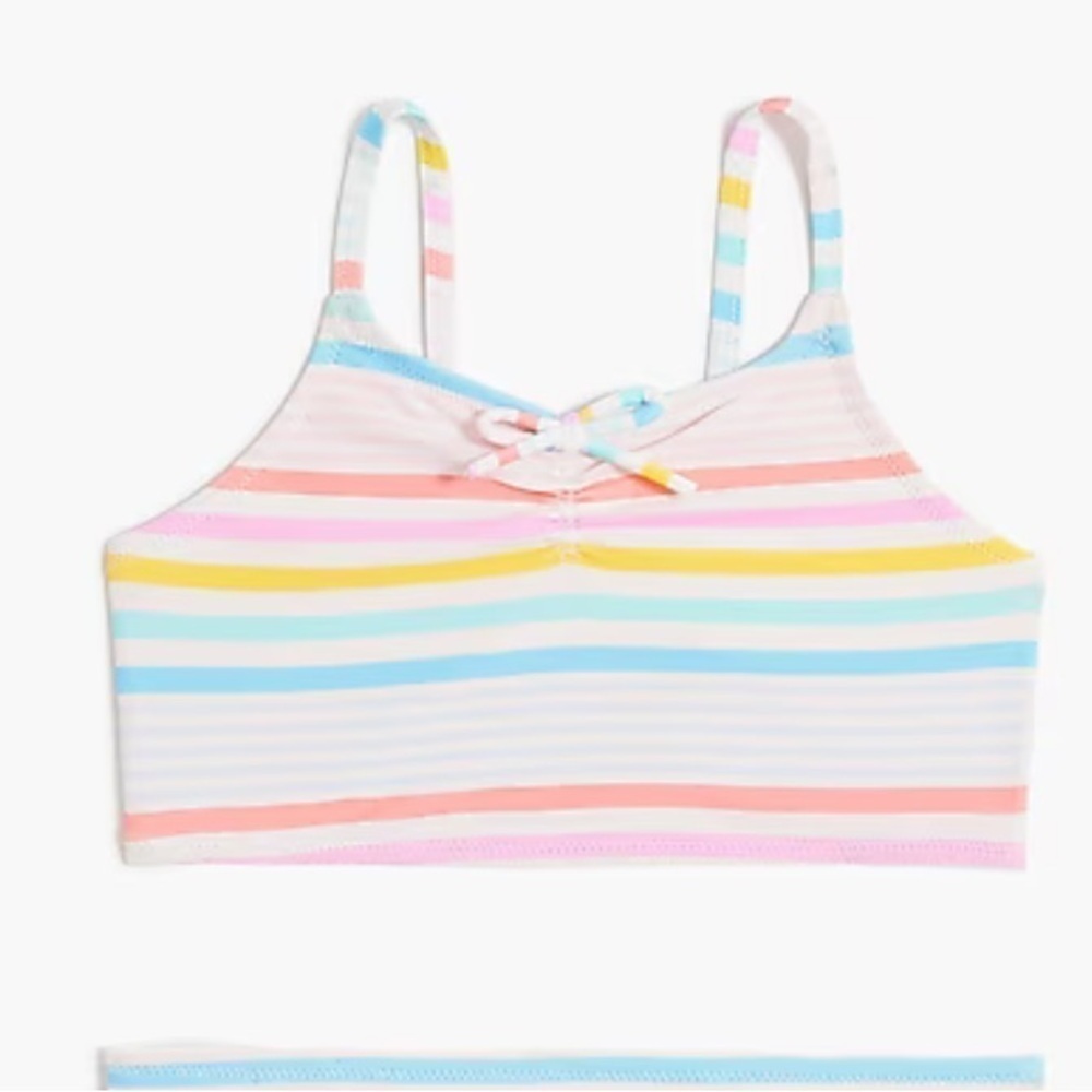 J crew girls striped bikini top